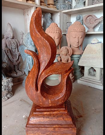 Sacred white marble altar piece with lotus motifs and devotional inscriptions for home temple dÃ©cor